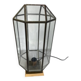 Lampe en laiton et verre