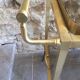 Desserte bar vintage two brass trays