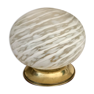 Brass lamp and vintage Murano glass