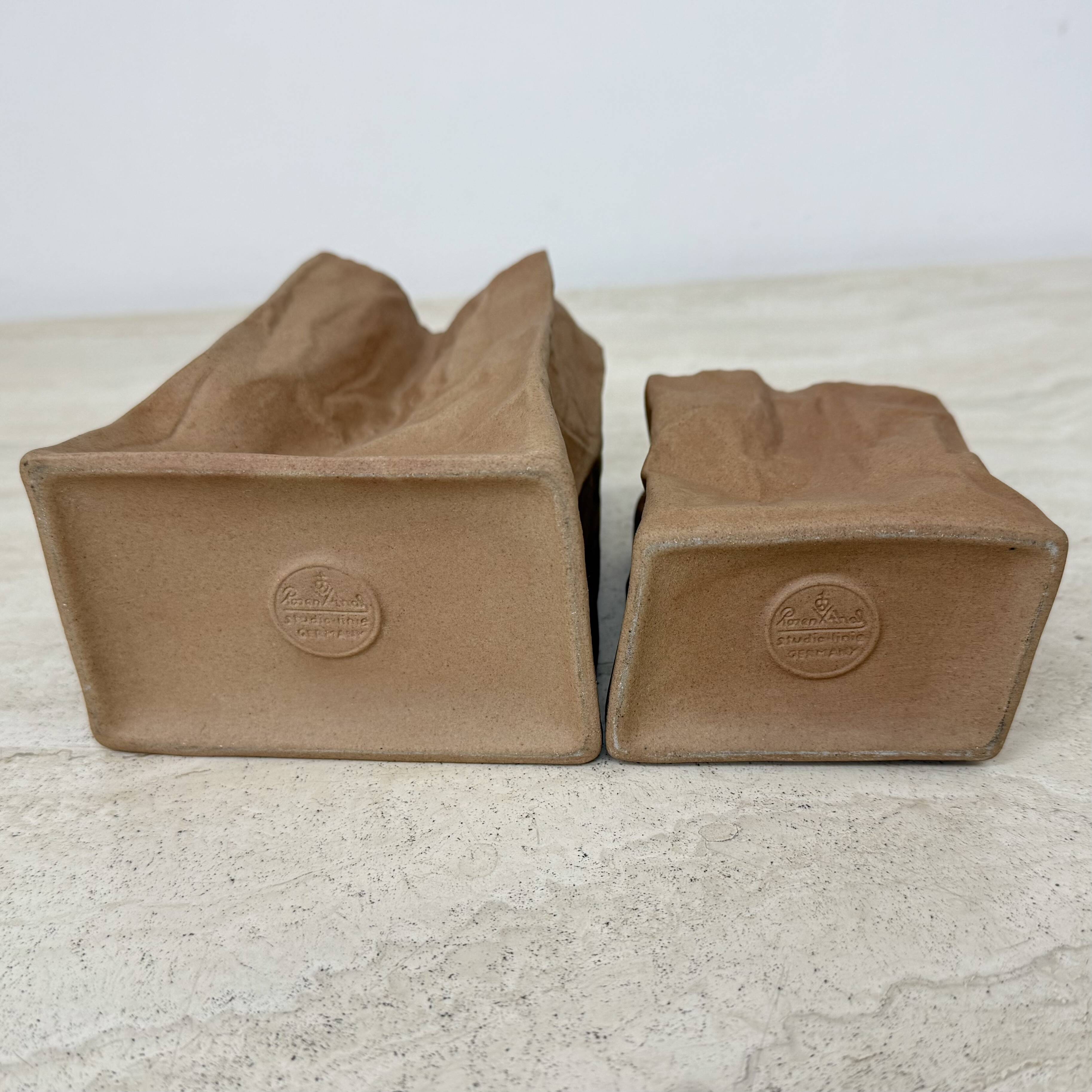 Set of 2 Rosenthal Paper bag vase by Tapio Wirkkala , 1970’s