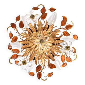 Mid-century Italian flush mount by Banci Firenze