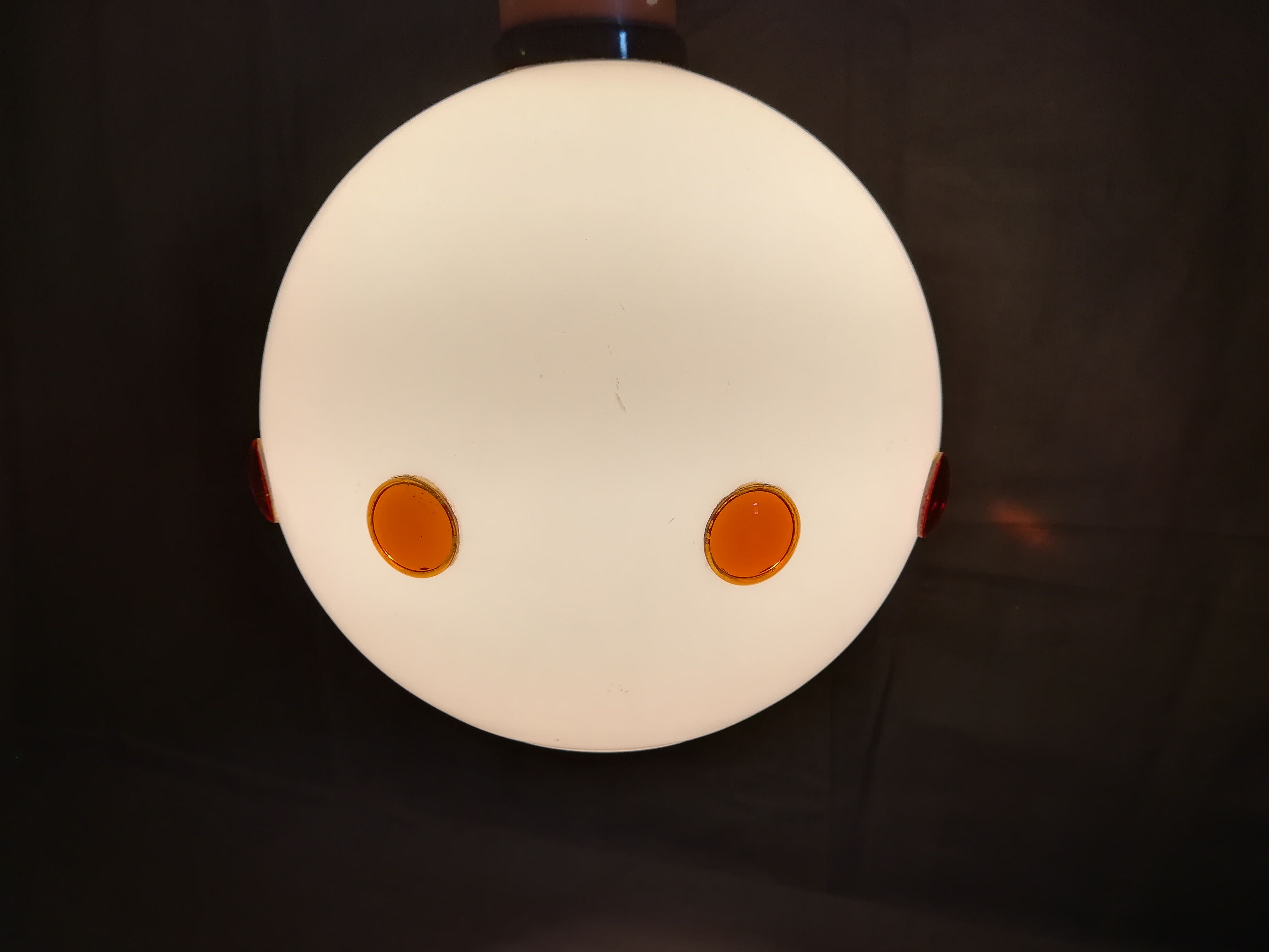 Pendant lamp ball in opaline