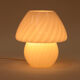 Vintage white mushroom lamp by Glashutte, 1960 Germany.