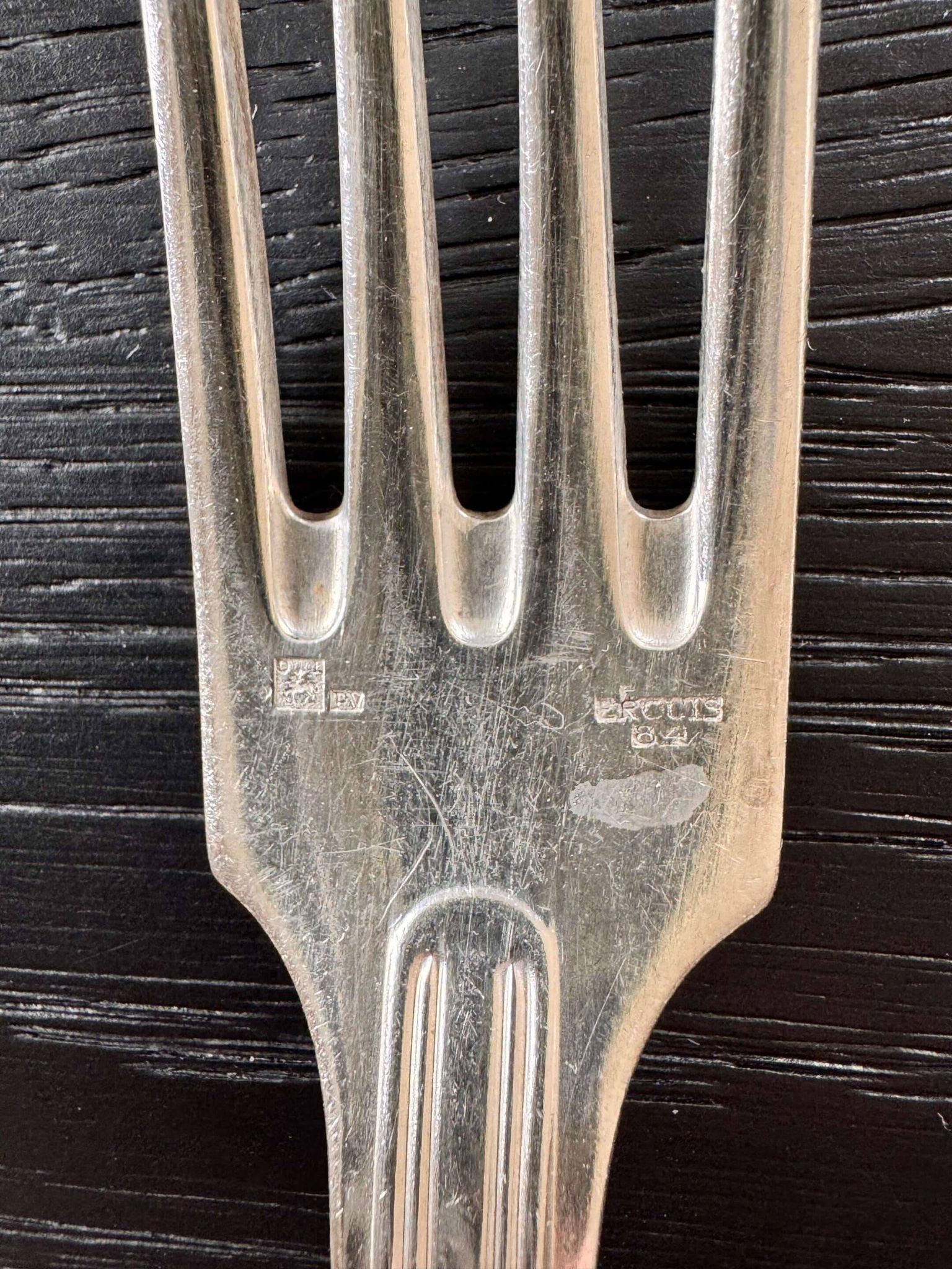 Vintage Ercuis cutlery set of 37 pieces, Chinon model.