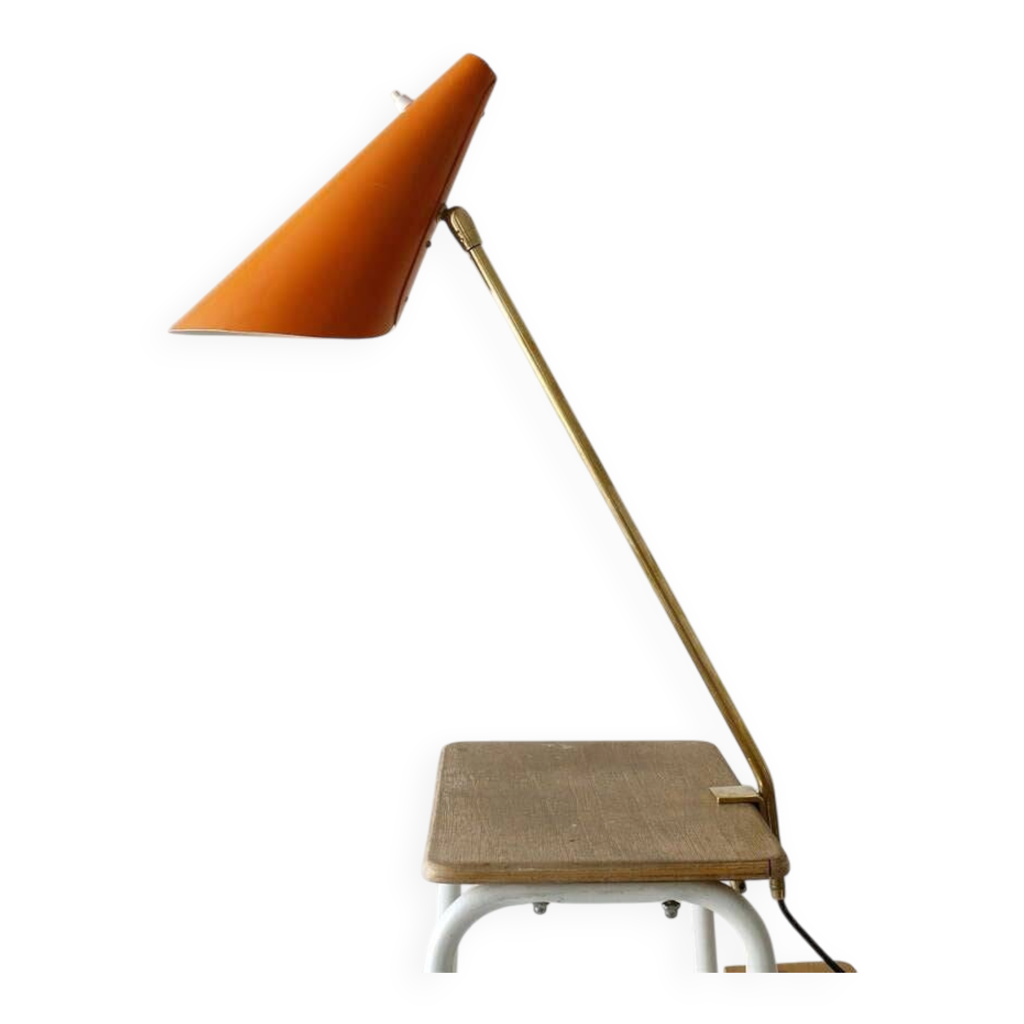 J.T. Kalmar "Style" Model Clamp Lamp Table Cone Midcentury, Vienna, 1950s