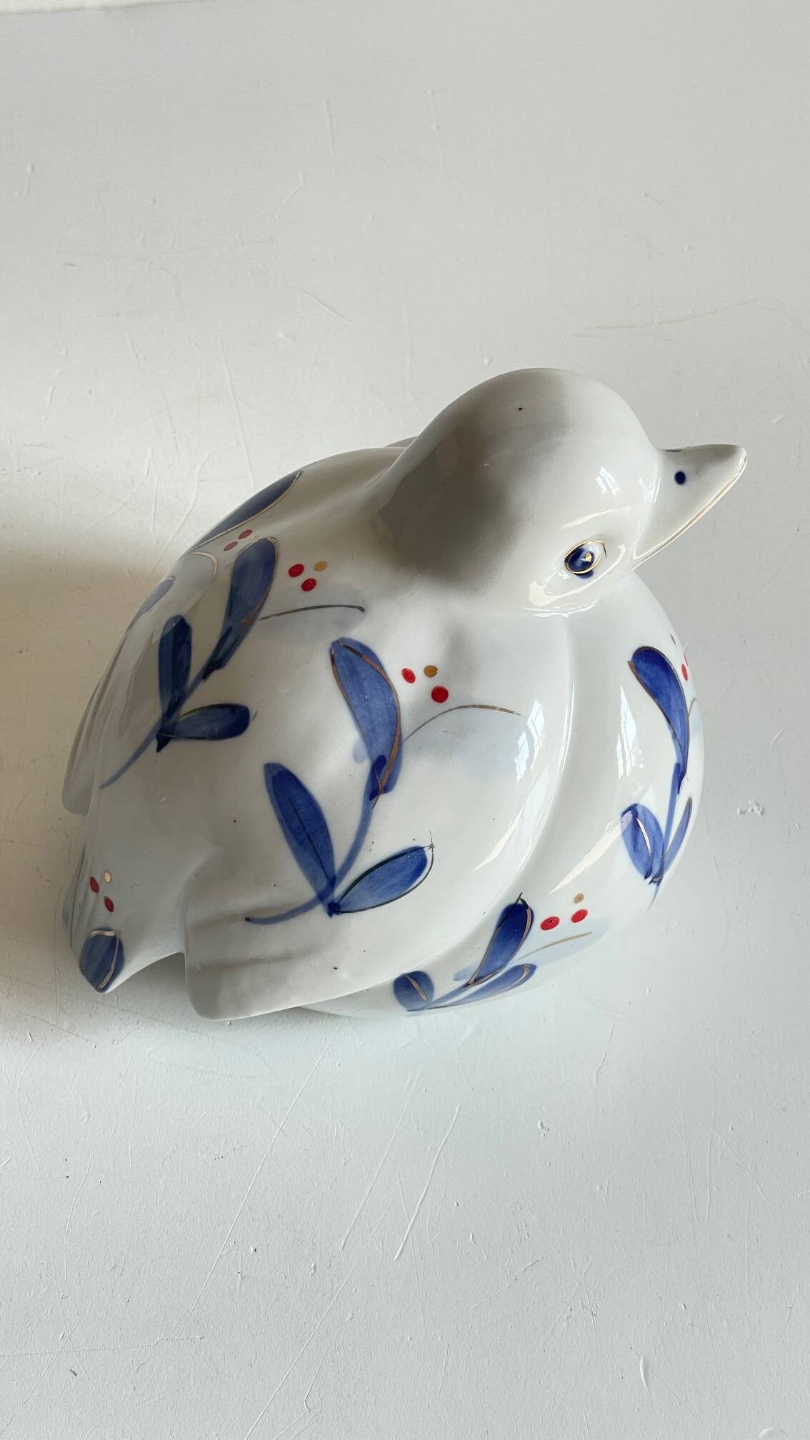 Oiseau vintage en porcelaine chinoise