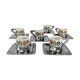 Espresso porcelain and stainless steel service 70