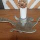 Skated gooseneck candlestick cellar rat