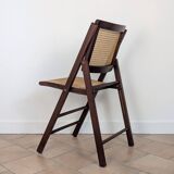 Vintage caned folding chair