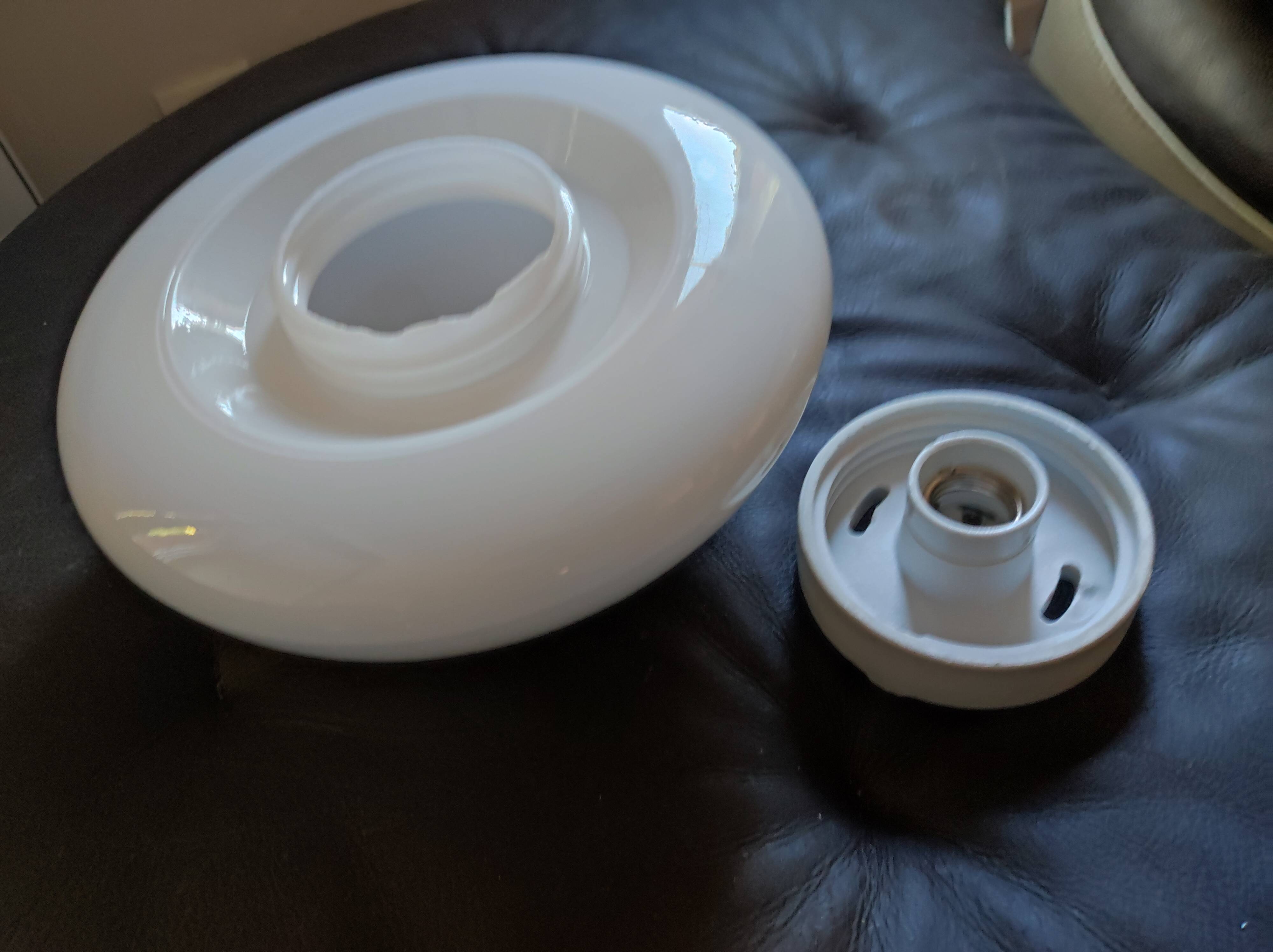 Ceiling lamp chandelier ceramic glass art deco style