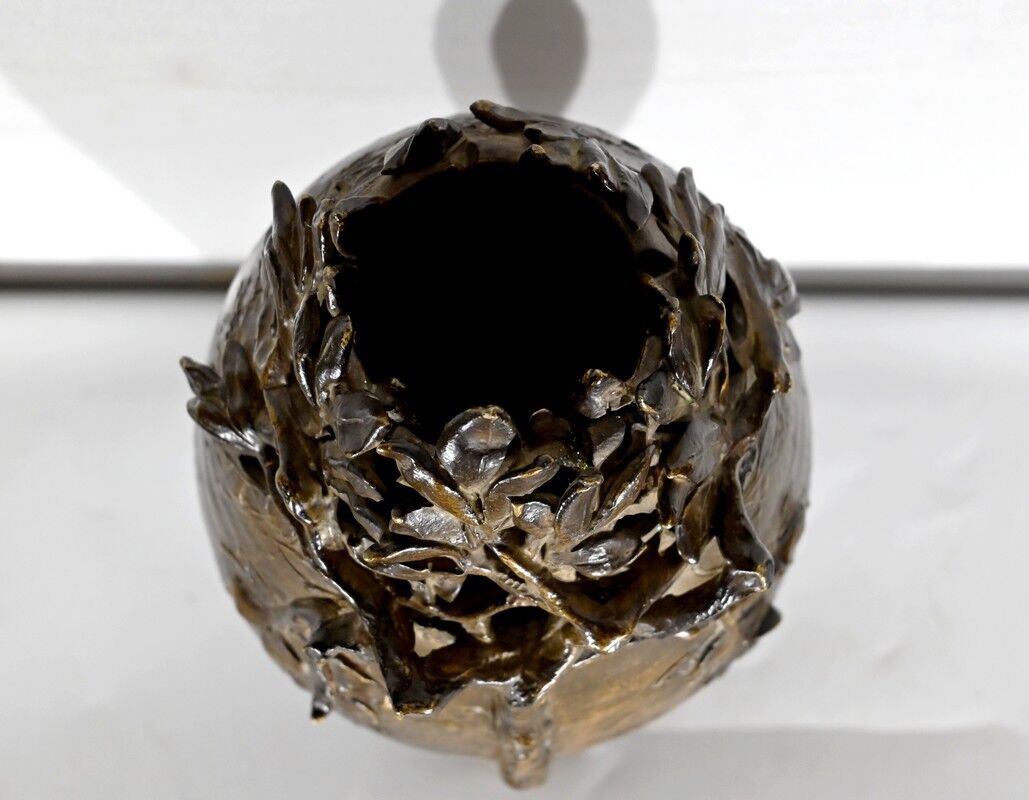 Enamelled Ceramic Vase, signed "Korina", Art Nouveau – 1900