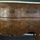 Curved marquetry commode – marble top