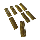 Lot de repose-couteaux en verre teinté