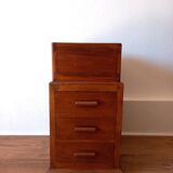 Curtain file cabinet with drawers