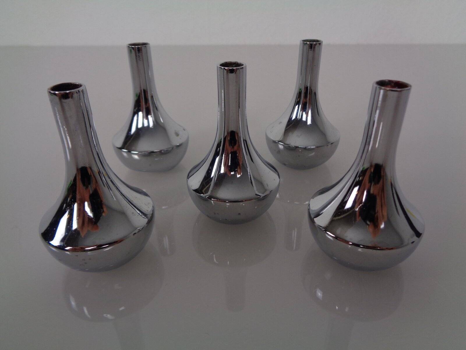 Chrome-Plated Candleholders by Quist, Germany, 1960s, Set of 5