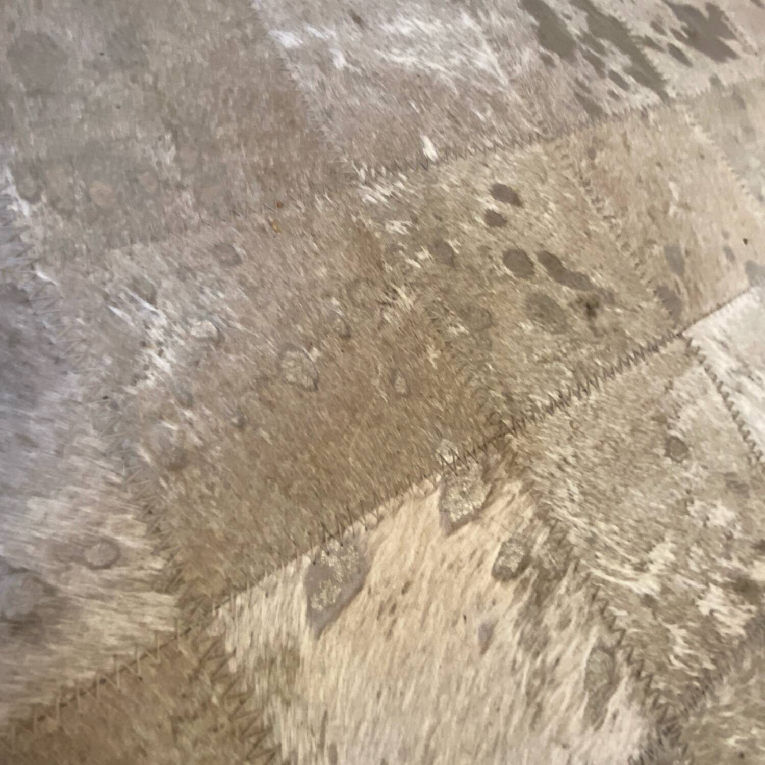 Cowhide rug, silver-grey patchwork