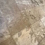 Cowhide rug, silver-grey patchwork