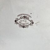 Large round patinated dish, Strasbourg model, Sarreguemines, 1880-1918