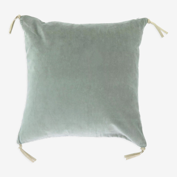 Coussin en velours 45x45cm couleur celadon