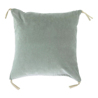 Velvet cushion 45x45cm celadon color