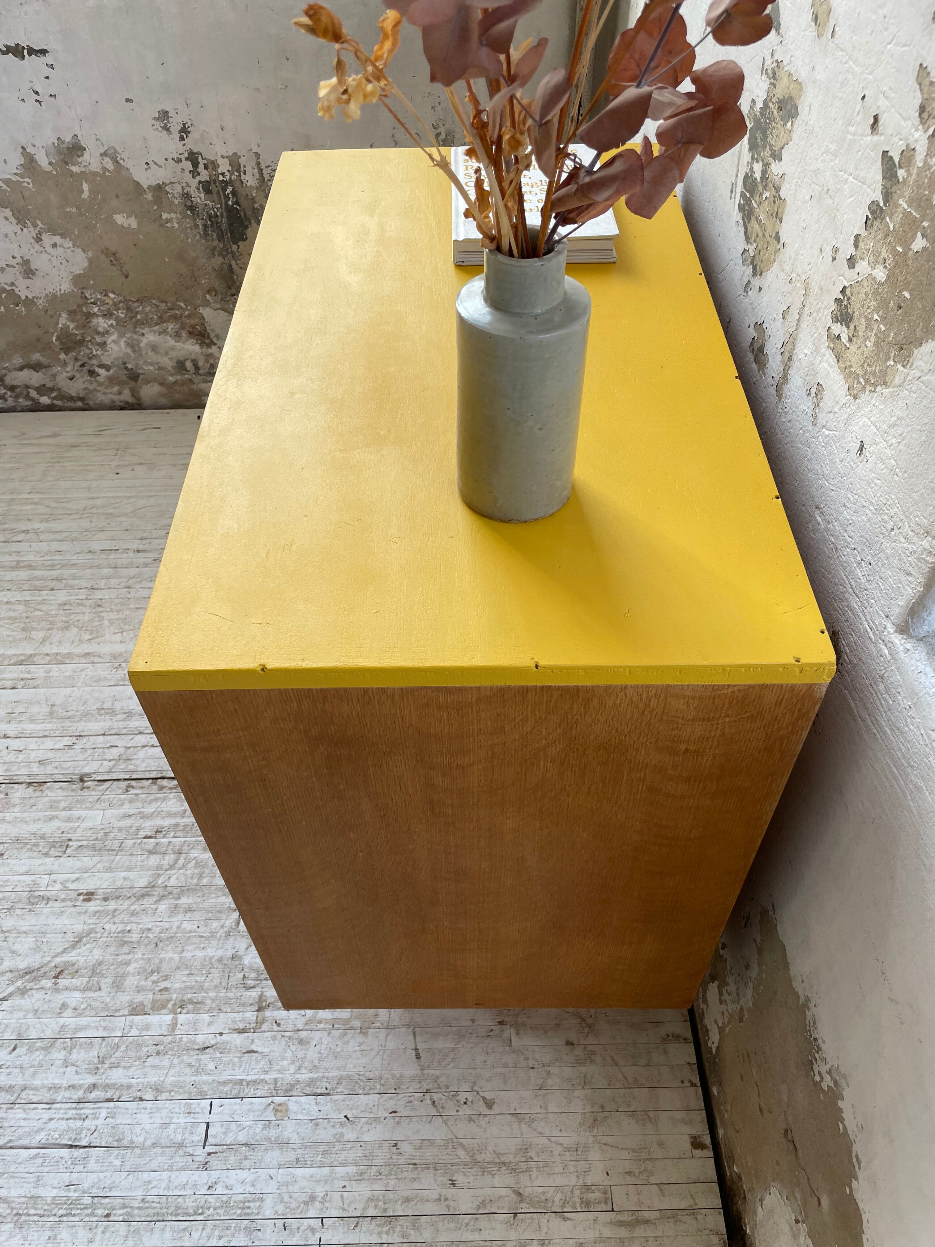 Furniture chest of drawers two-tone 60s