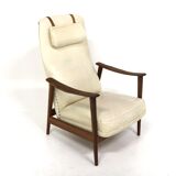 Scandinavian imitation leather armchair, Sweden, 1960