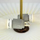 Hanging lamp glass and brass  60s vintage