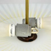 Hanging lamp glass and brass  60s vintage