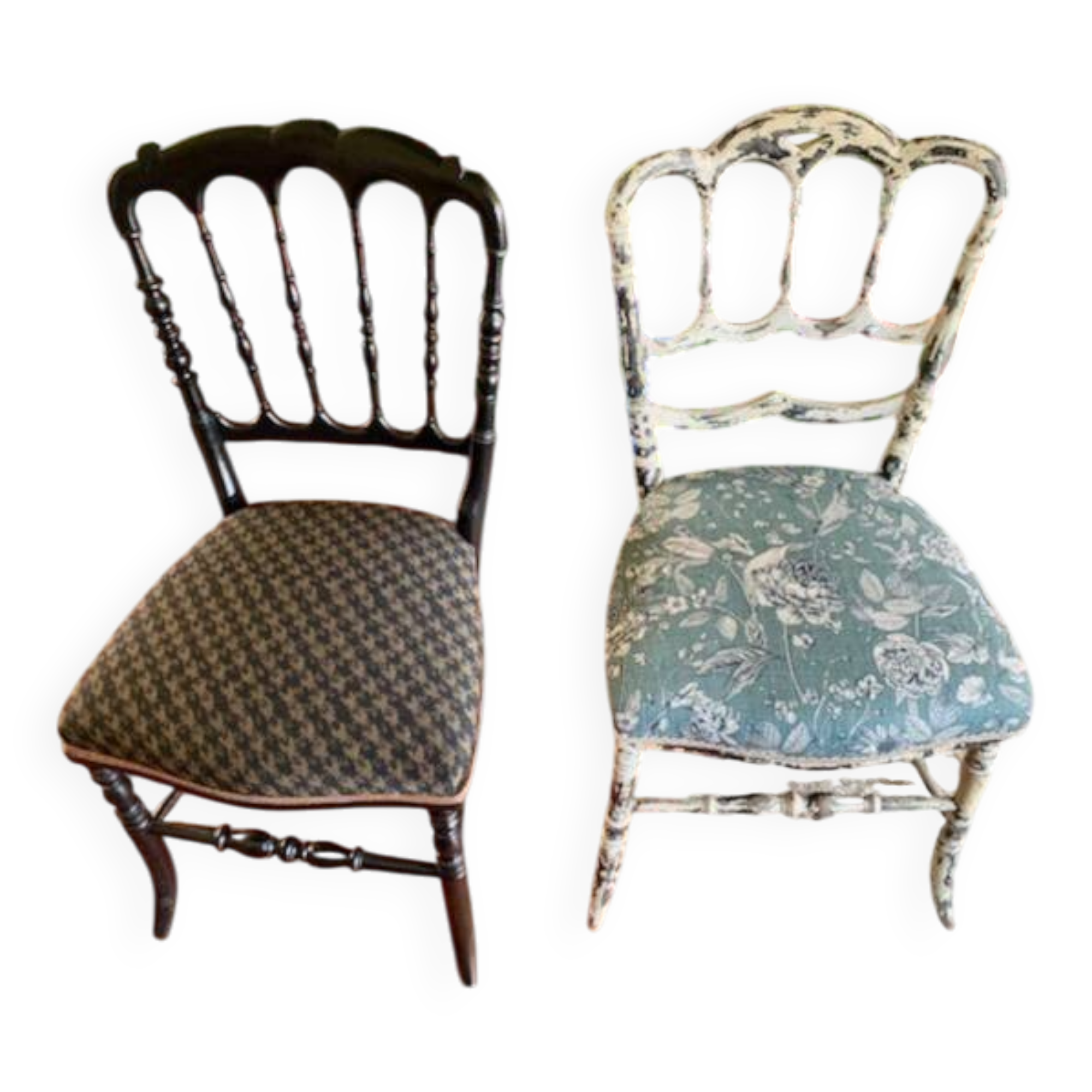 Two Napoleon III chairs, completely restored