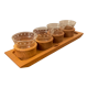 Scandinavian coffee set from the 70s made of wood