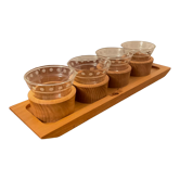 Scandinavian coffee set from the 70s made of wood