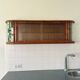 Polish Mid-Century Modern Wall Showcase Cabinet – Beveled Glass & Wood Vene