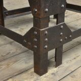 Coffee Table Of Cast Iron And Glass Top