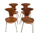Set of four Arne Jacobsen for Fritz Hansen chairs "Mosquito" model 3105
