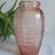Art Deco pink moulded vase
