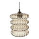 Vintage amber glass pendant light