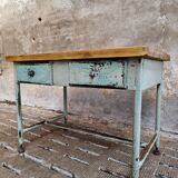 Industrial workbench side table bathroom furniture with drawers