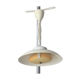 Vintage white metal pendant light - up and down system - Space Age Design