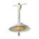 Vintage white metal pendant light - up and down system - Space Age Design