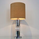 Crystal and Chrome Table Lamp by Kosta Boda