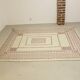 Carpet geometric design pastel colors pink and off-white year 70/80.