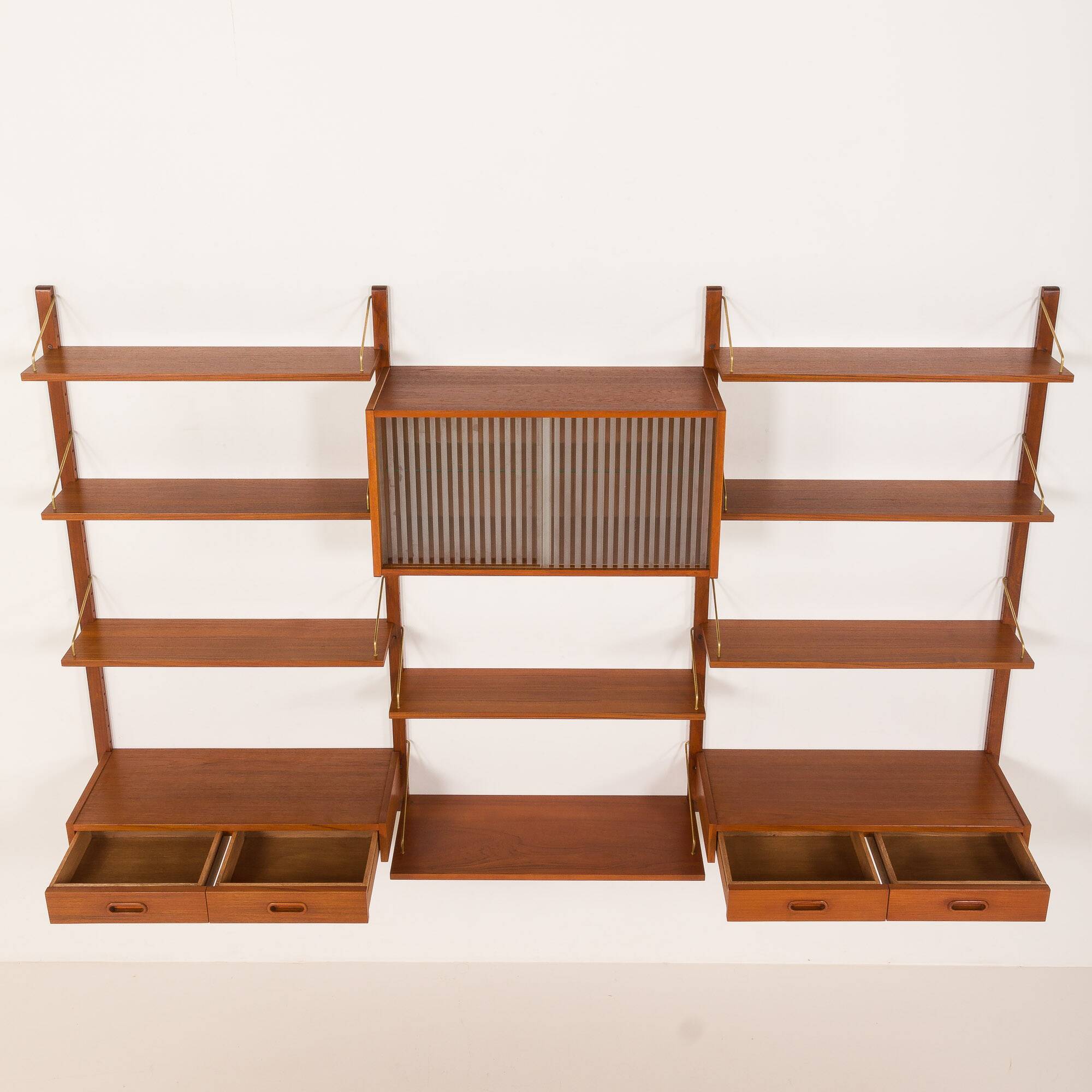 Mid century modern teak wall unit