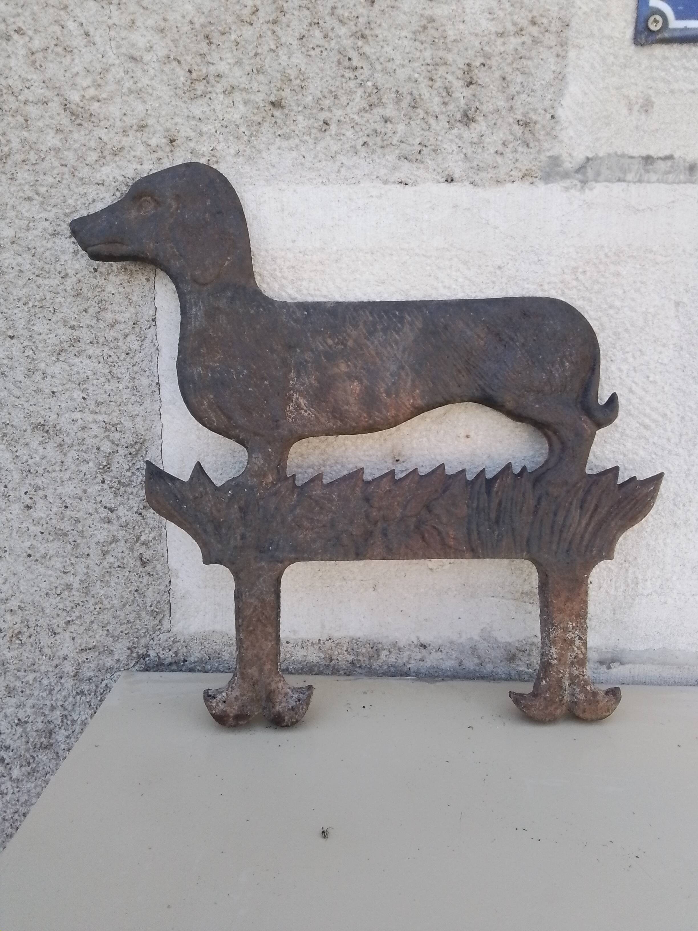 Cast iron dog model foot scraper