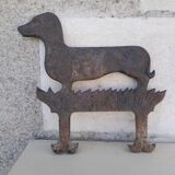 Cast iron dog model foot scraper