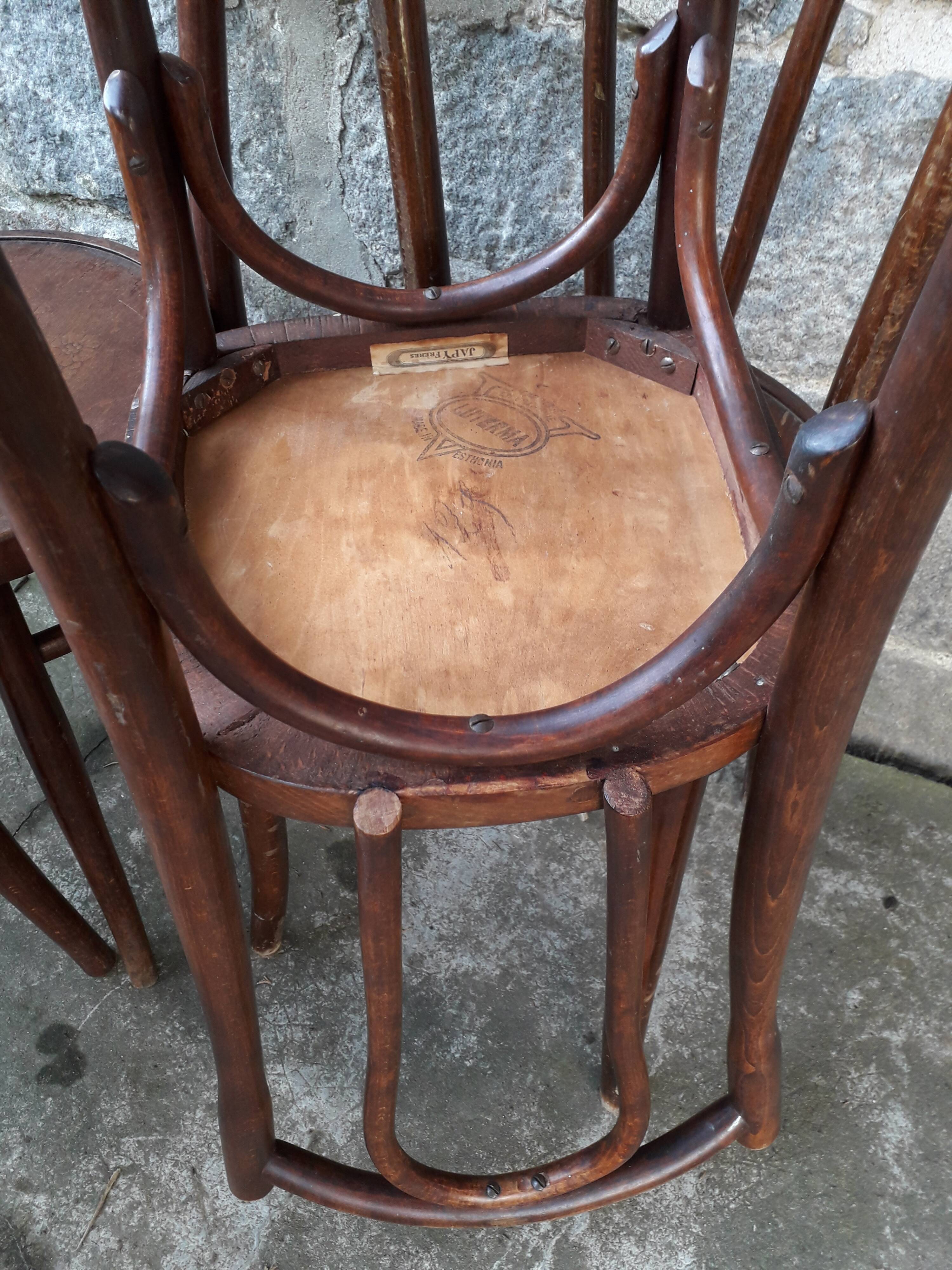 Set of 6 chairs Bistro mismatched