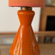 Lampe opaline diabolo orange