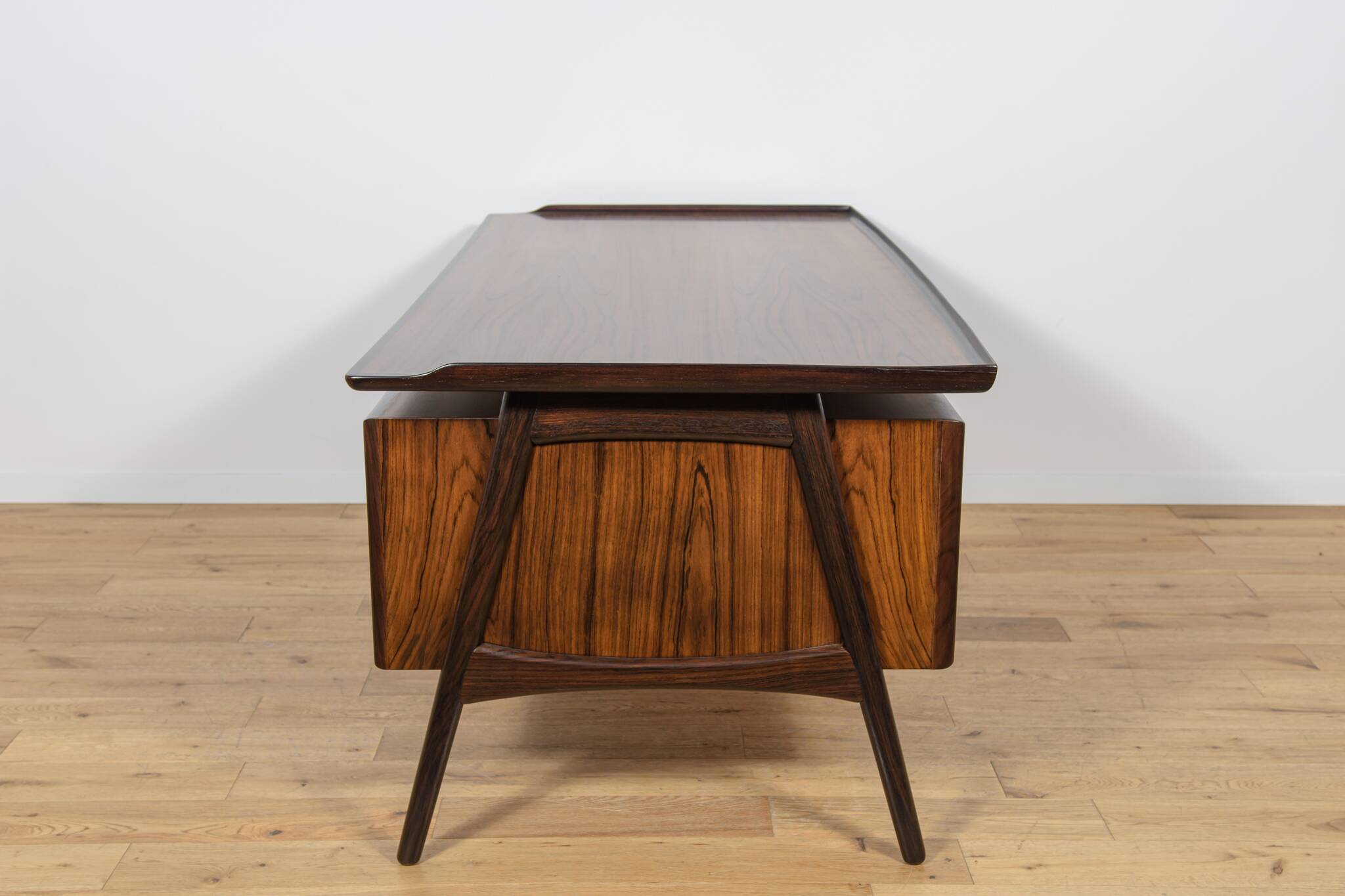 Large Mid-Century Freestanding Rosewood Desk, Denmark, 1960s