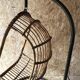 Fauteuil suspendu vintage en rotin avec sa potence