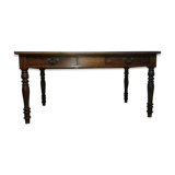 Desk in oak, feet turn