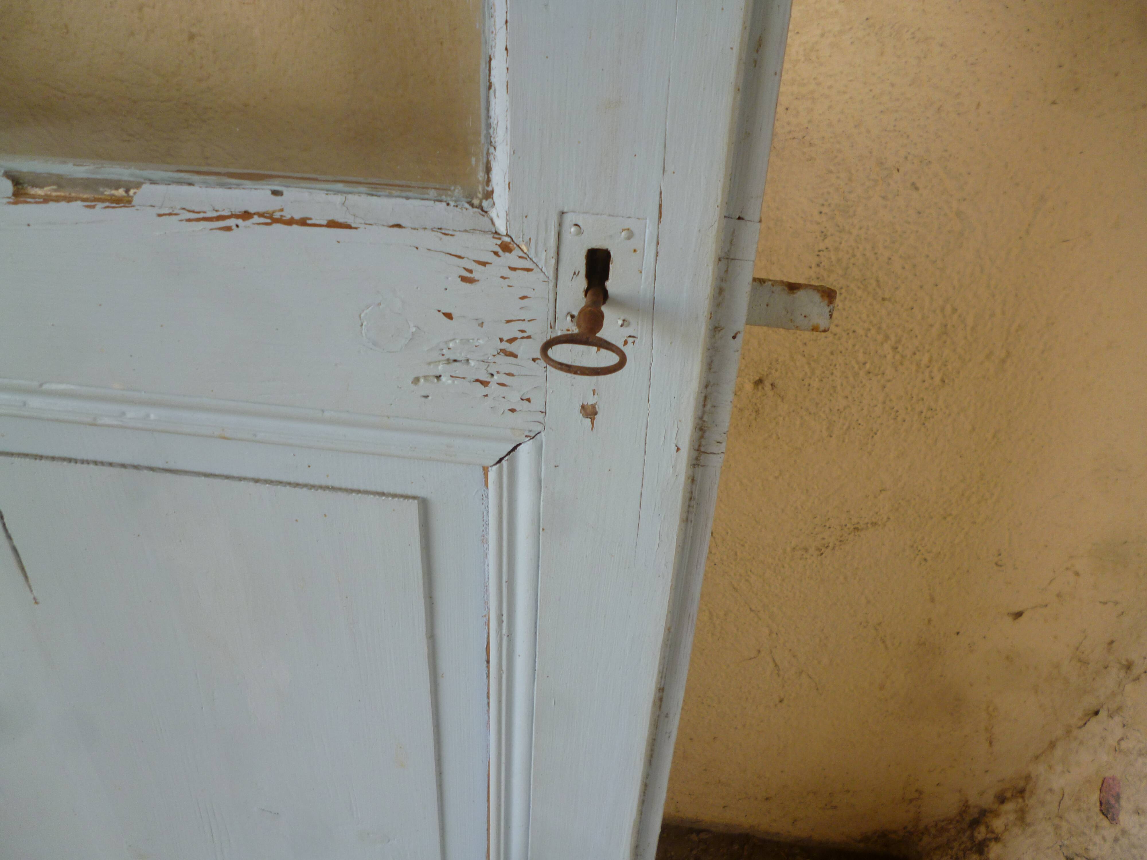 Old door blue patina
